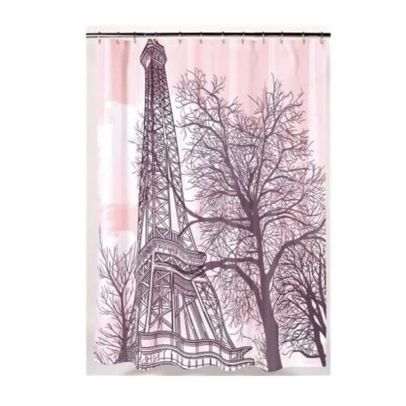 Carnation Home Fashions Other - Tour Eiffel Heavier Weight Fabric shower curtain, 100% polyester, size 70"x72